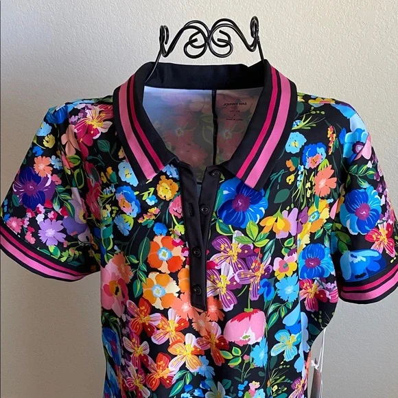NWT Johnny Was Bee Active Polo Tennis Dress in Wild Bloom - Picture 3 of 11
